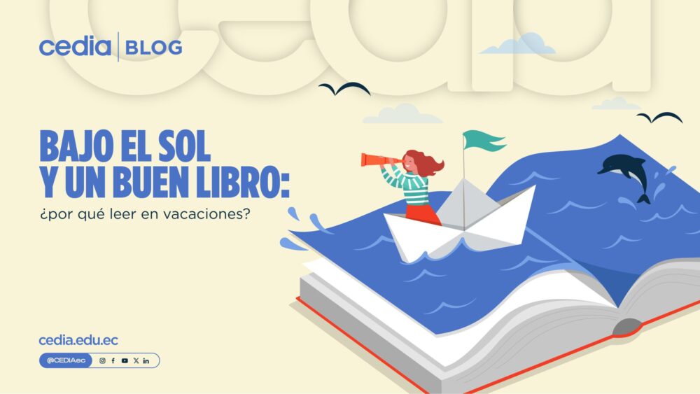 Reading a book on vacation